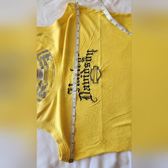 Womens‎ Embroidered Vintage Harley Davidson Tank California - Yellow- XL - Picture 9 of 9